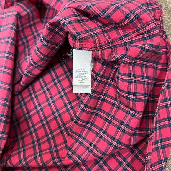 Bonobos Button Down Pink Blue Longsleeve Dress Office Shirt Men Size Medium Long - Picture 7 of 7